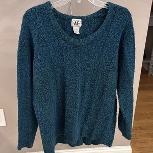 VTG American Eagle Outfitters Women's Deep Teal Wool Blend Sweater Sz L